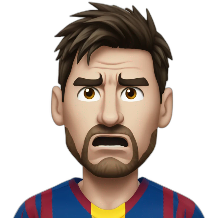 Lionel Messi being angry  emoji
