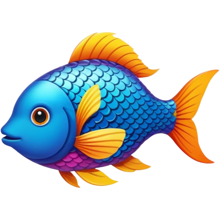 colorful fishies and birdies emoji