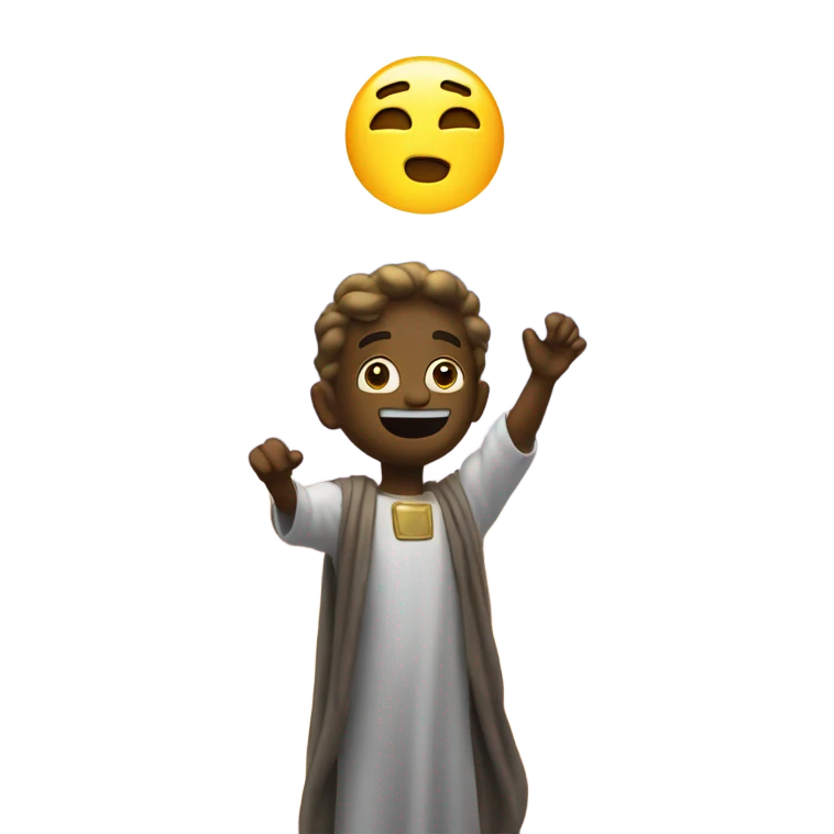 God holding a sign in the sky that says “don’t crash out” emoji