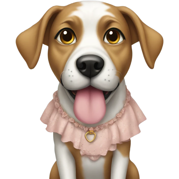 Dog in a dress  emoji