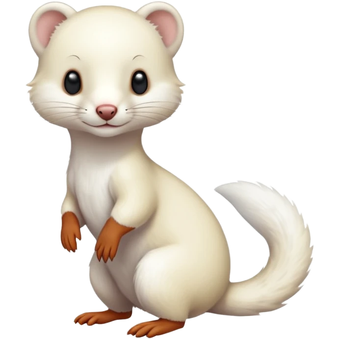 Full body white weasel  emoji