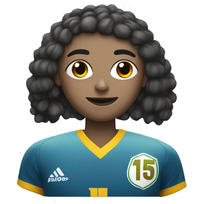 A person wearing a soccer jersey with the number 15 written on it emoji