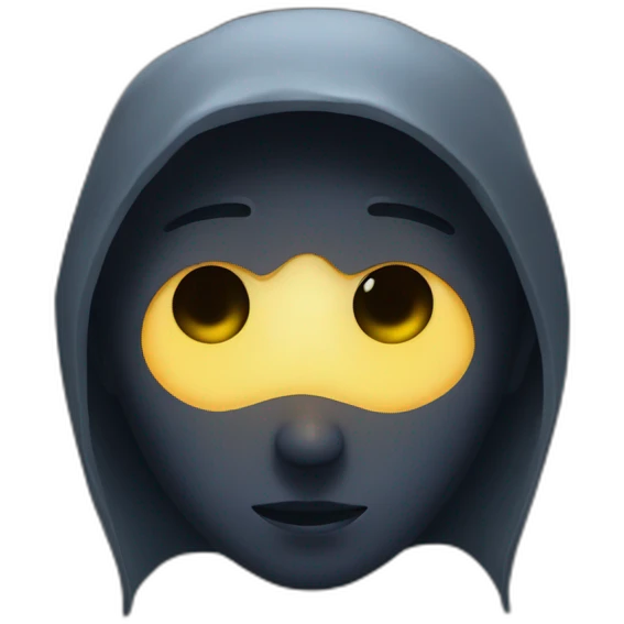 Human like Letters gaze in darkness emoji