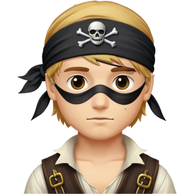 Handsome pirate boy emoji