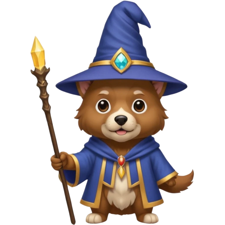 Dog wizard emoji