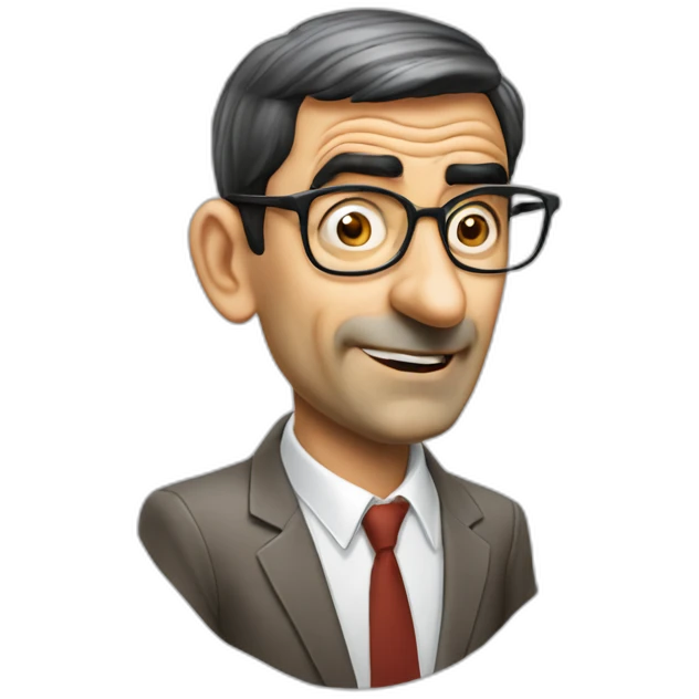 Mister Bean innovation consultant no tie wearing glasses emoji