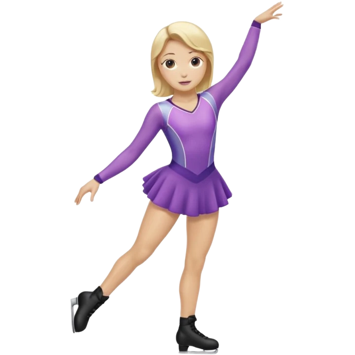 Make a female figure skater with blonde hair emoji