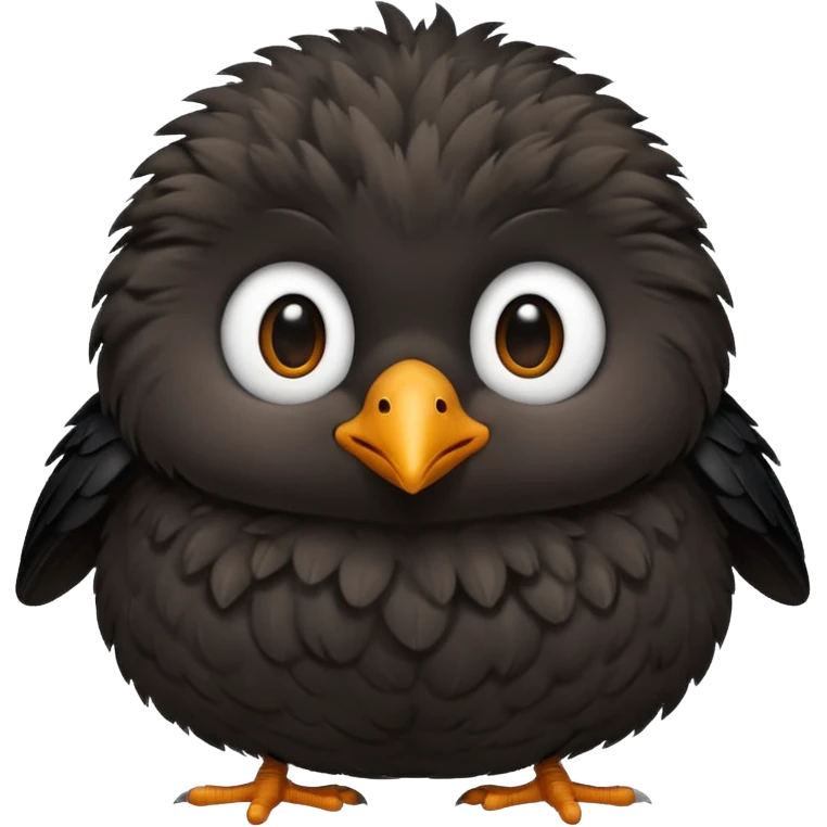 Un bebe oiseau mignon noir emoji