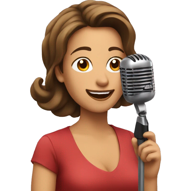 Señora cantando emoji