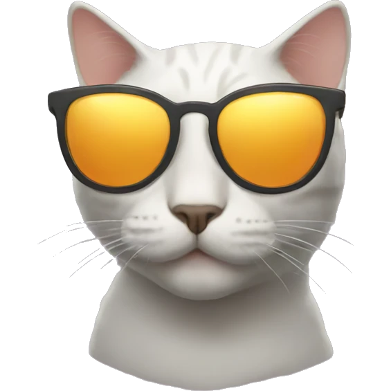 Cat with sunglasses aesthetic emoji