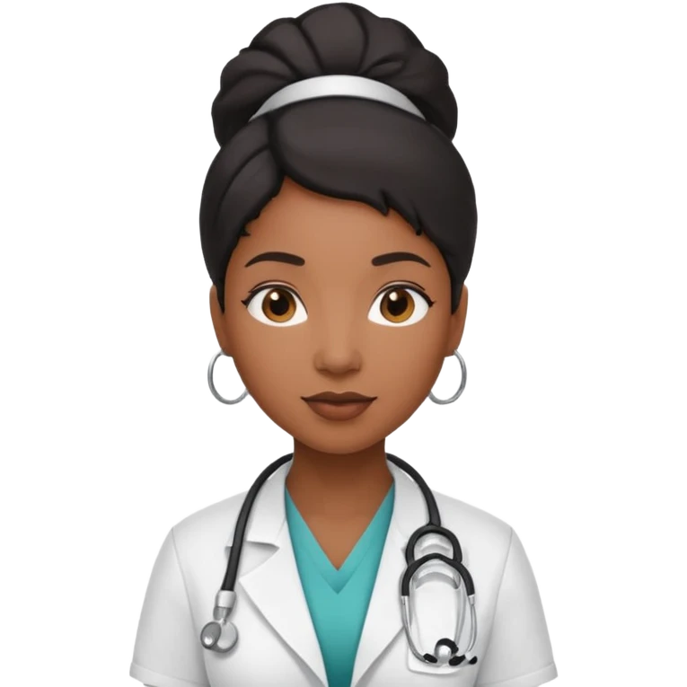 black woman physician emoji
