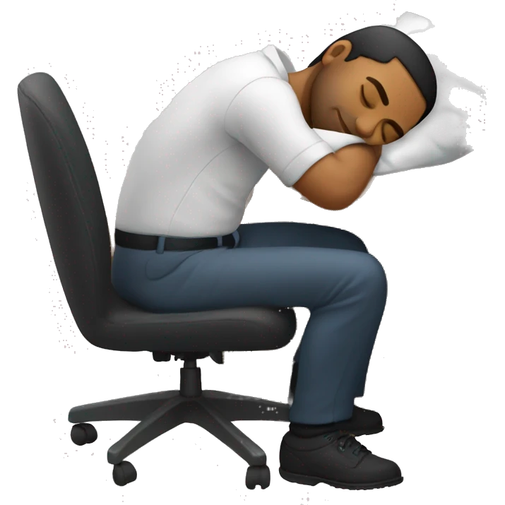 a emloyer sleeping at the desk  emoji