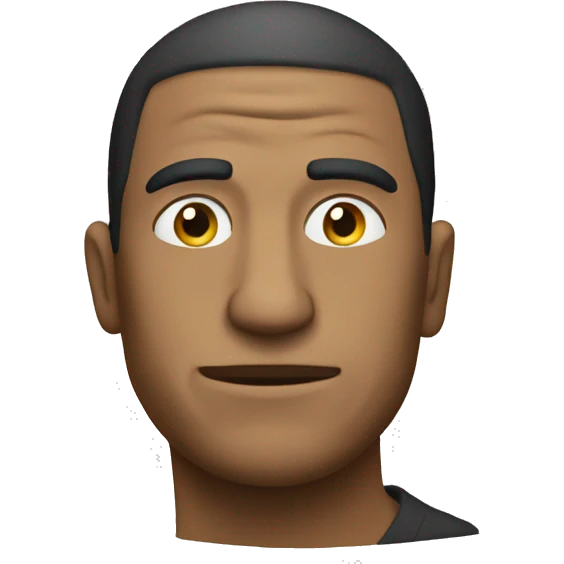 A man will stand and left side of his head the have a pepe coin on  emoji