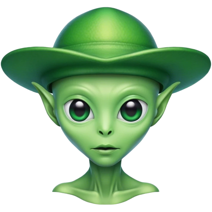 Alien with a Meta hat emoji