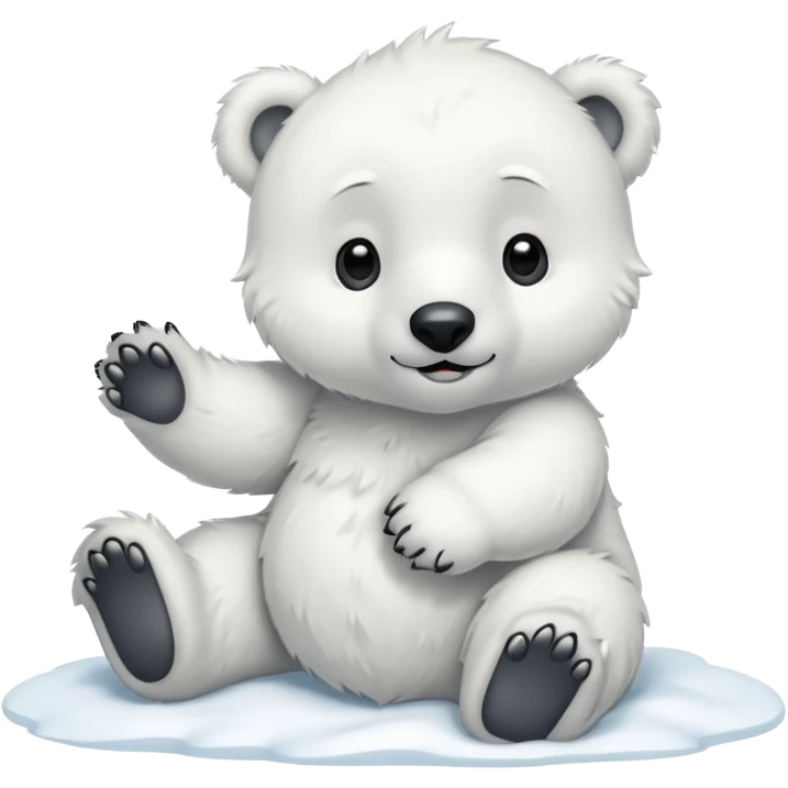 Full body polar bear cub emoji