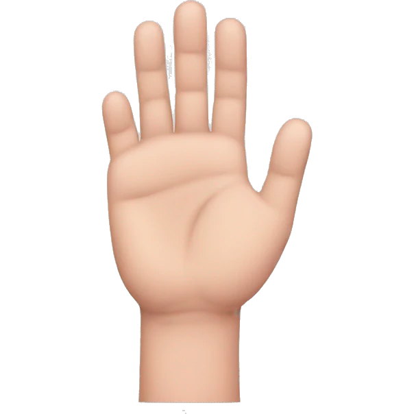 Hand with pinky and thumb closed emoji