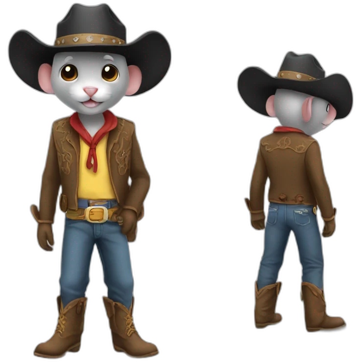 Mouse with cowboy hat emoji