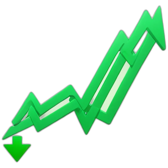 green trendline going up emoji