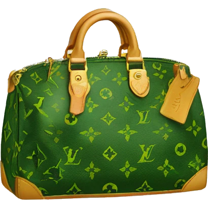 Louis Vuitton bag green emoji