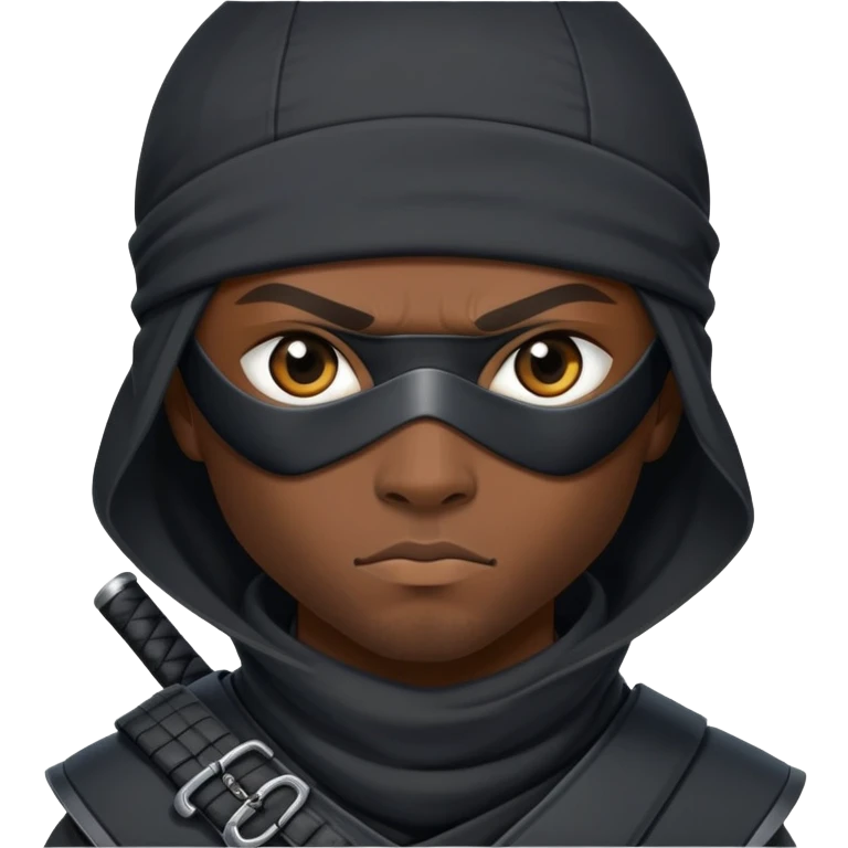 african-american ninja mercenary with eye-patch emoji
