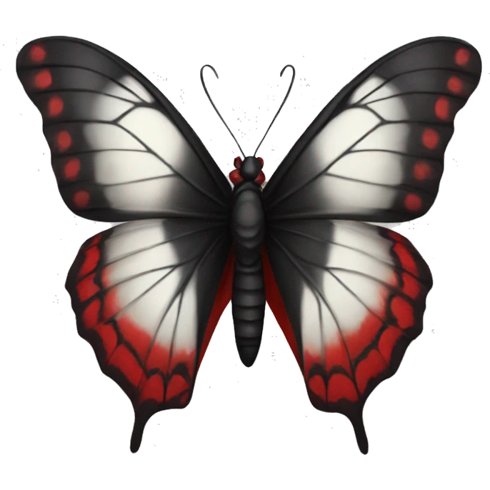 Gothic black and red butterfly emoji