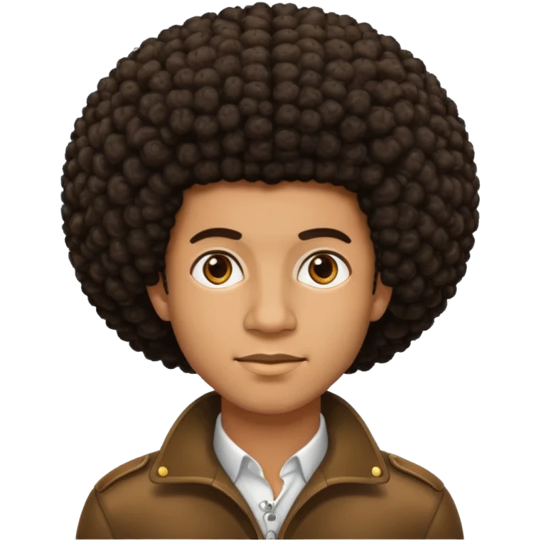 Black men hairstyle afro emoji