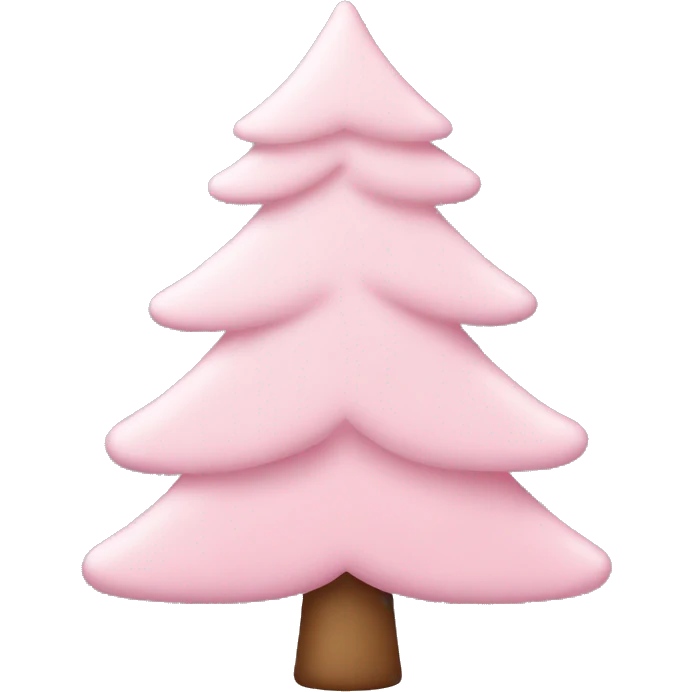 pastel pink christmas tree emoji