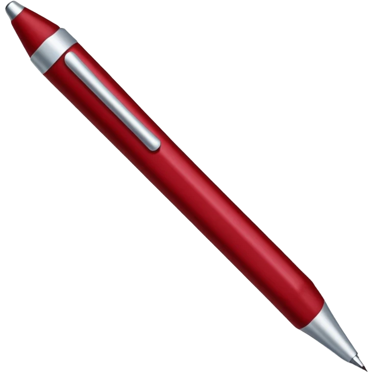 the hand writes with a dark red pen emoji