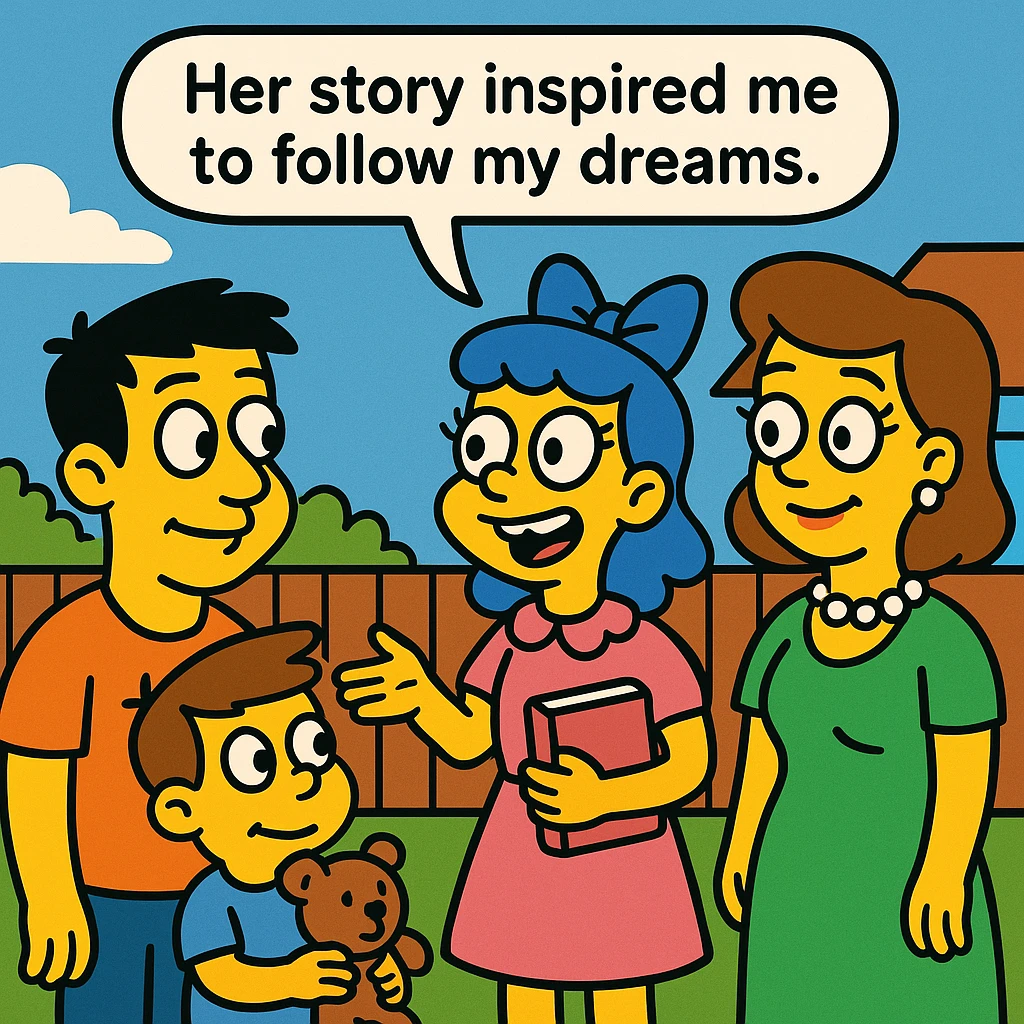Her story inspired me to follow my dreams. emoji