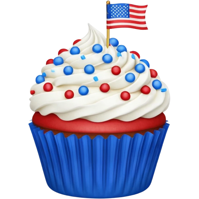 4th of july cupcake flag emoji