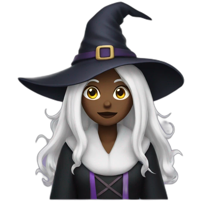 Witch with white hair emoji