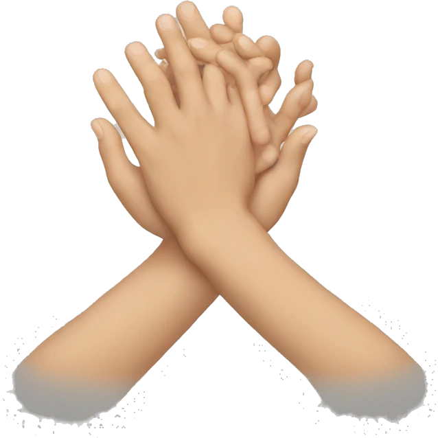 Clasping hands emoji