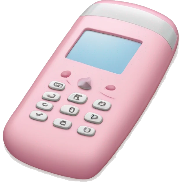 Pastel Pink cute mobile phone emoji