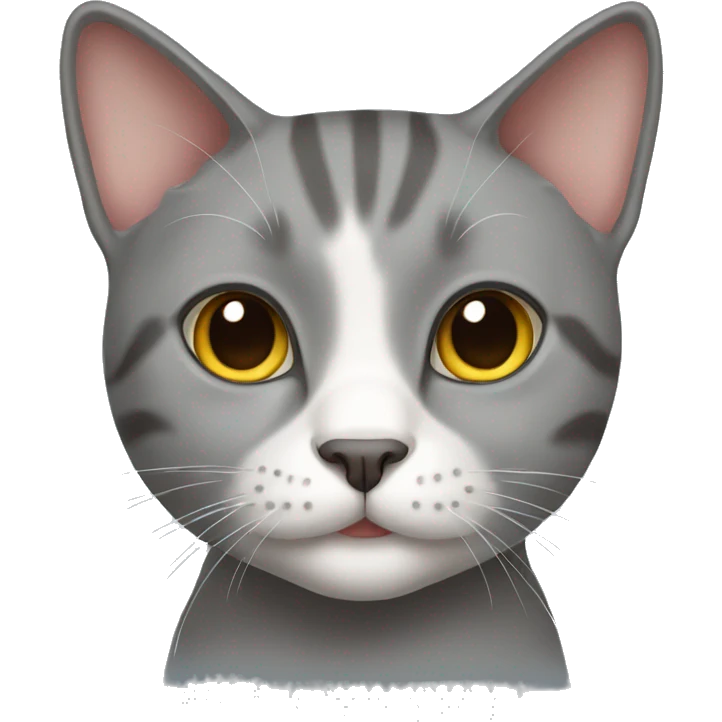 gray cat of British breed emoji