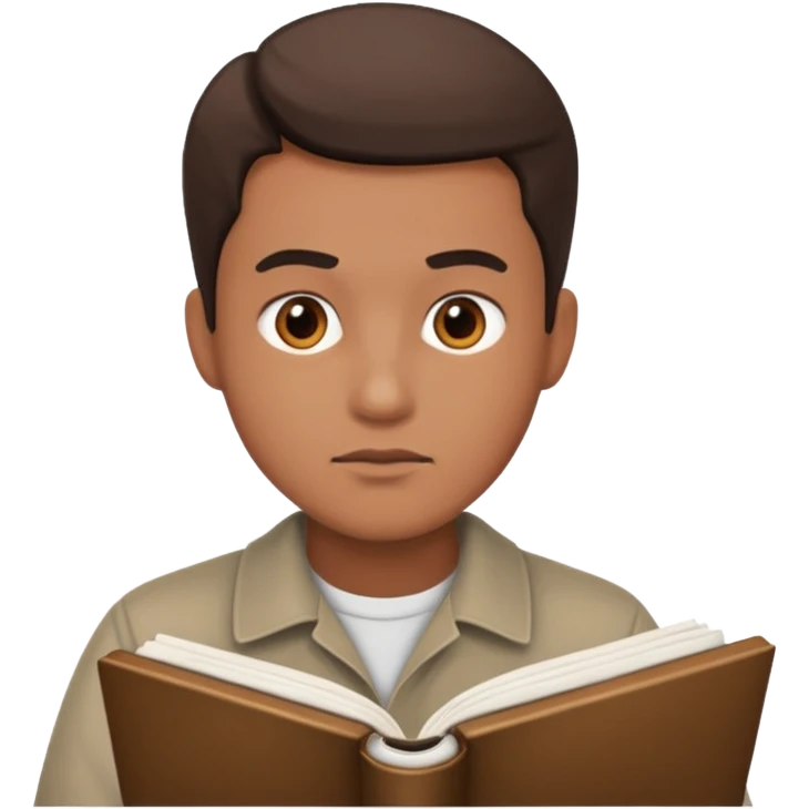 a man studying hard emoji