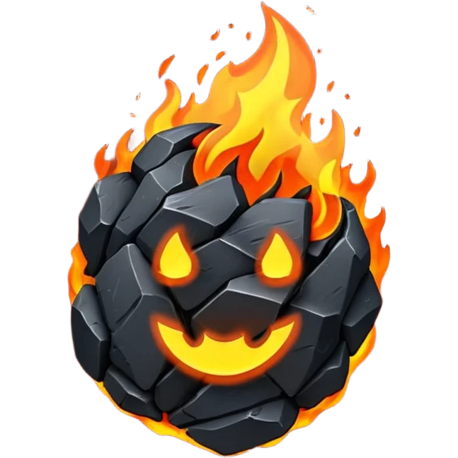 burning coal emoji