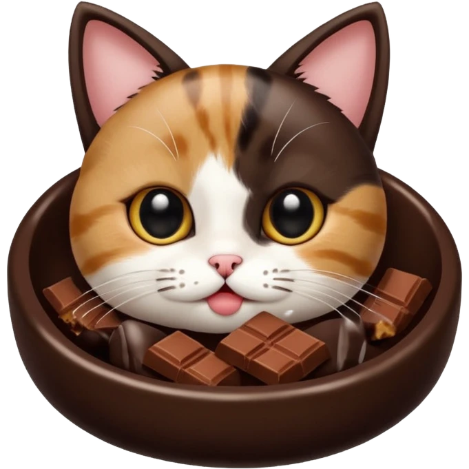 Cat eating chocolate  emoji