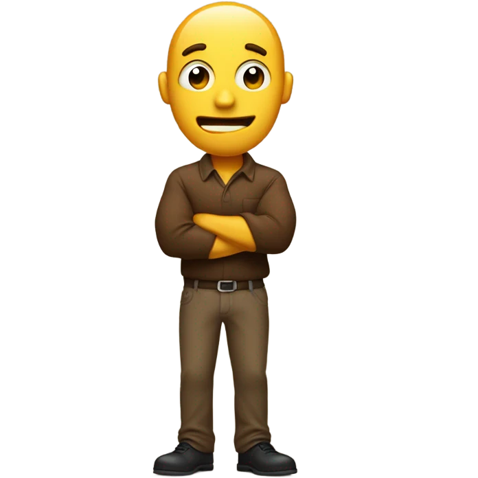 Man Defending a piece of poop emoji emoji