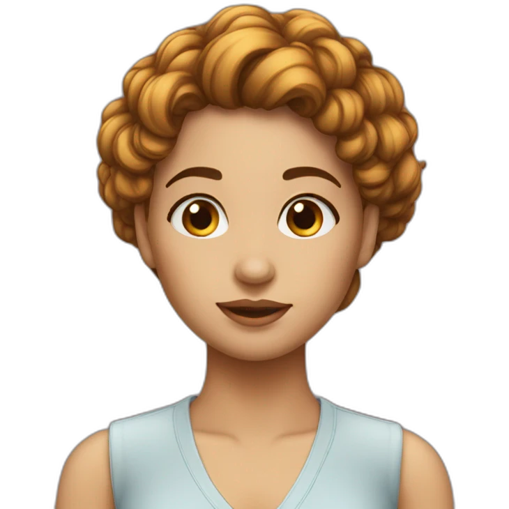 Beutiful girl boor hair emoji