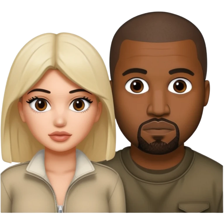 Kylie Jenner and Kanye west  emoji