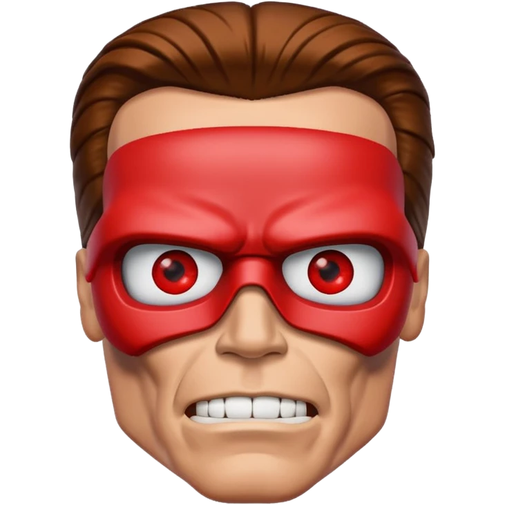 Red eyed Terminator Arnold Schwarzenegger emoji
