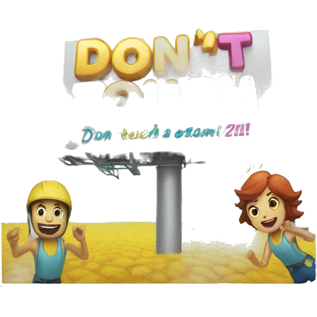 an advertisement billboard with text "Don't touch Meta Team!!!" emoji