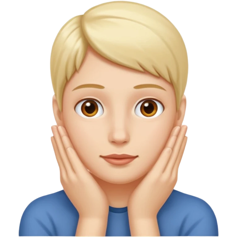 Face with feet behind and hands under chin emoji