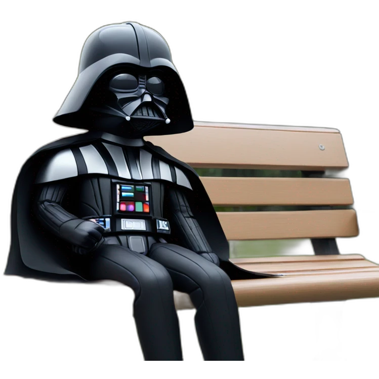 darth vader sat on a park bench emoji