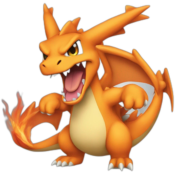 charizard roaring forwards emoji