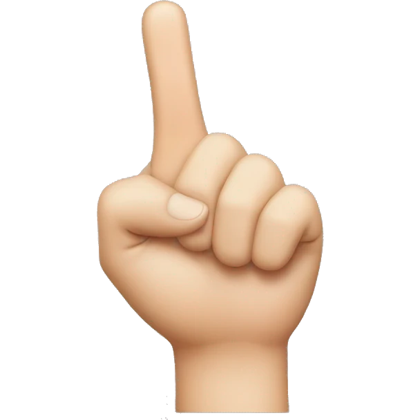 Thumb and pointer finger emoji