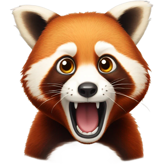 Shocked red panda emoji