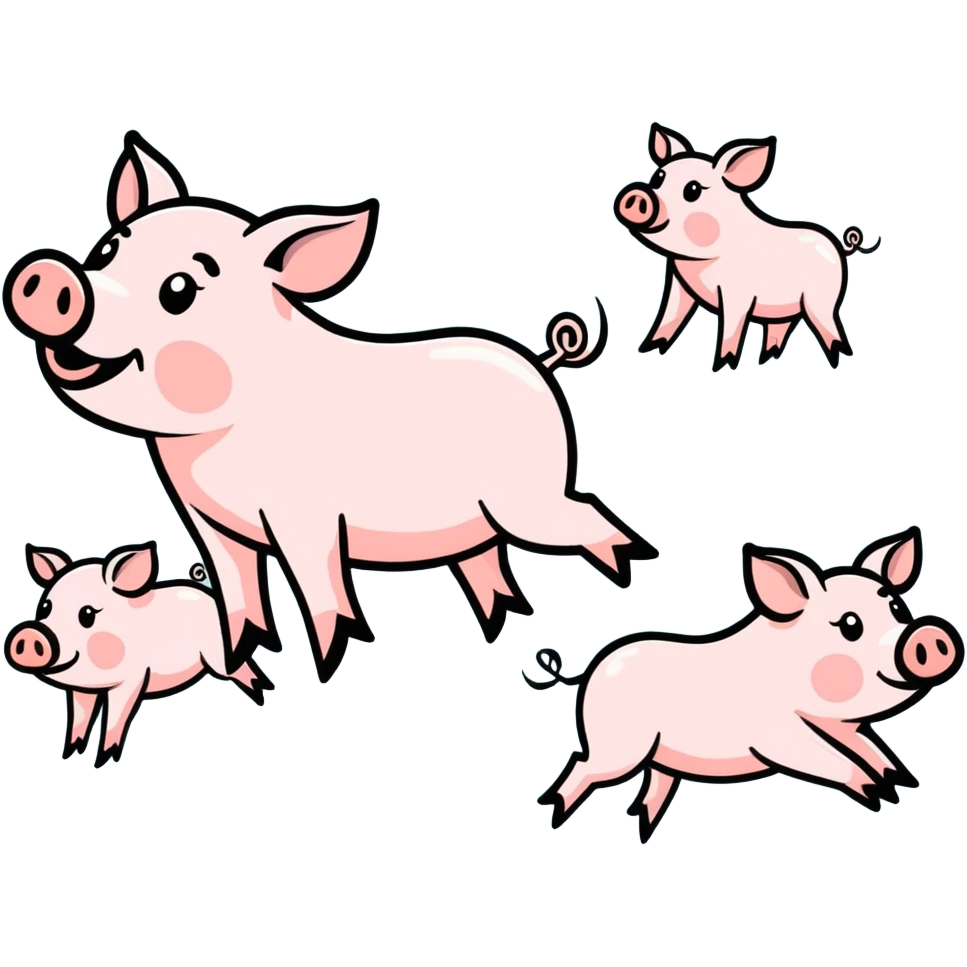 Pigs flying emoji