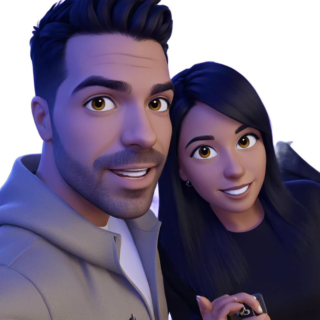 smiling duo in stylish outfits emoji