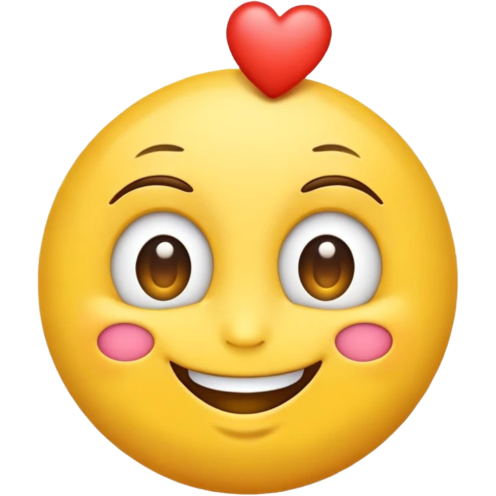 Happy emoji with 1 heart eye emoji
